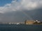 Rainbow over Haydarpasa Train Station in Istanbul,