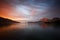 A rainbow over lake Attersee in incredible evening light