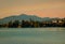 Rainbow over lake placid