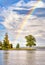 Rainbow over the lake Schwerin. Mecklenburg-Vorpommern, Germany