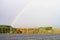 Rainbow over the lake in South Wales