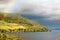 rainbow over Loch Ness lake, Scotland