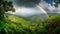 Rainbow Over Lush Green Valley