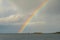 Rainbow over the Mediterranean sea in Corsica