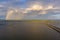 A rainbow over Mobile Bay, Alabama after a summer storm