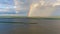 A rainbow over Mobile Bay, Alabama after a summer storm