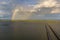 A rainbow over Mobile Bay, Alabama after a summer storm