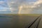 A rainbow over Mobile Bay, Alabama after a summer storm