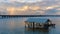 A rainbow over Mobile Bay, Alabama after a summer storm