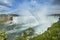 Rainbow over the Niagara Falls in Ontario Canada