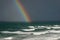 Rainbow over the ocean