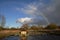 Rainbow over the River Test Hampshire UK