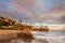 Rainbow over Southern Californian Beach