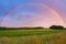 Rainbow over Swedish field