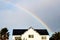 Rainbow over white house