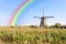 Rainbow over the Windmill at Kinderdijk