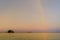 Rainbow over Yenanas beach, Kabui Bay, Gam island, Raja Ampat - West Papua, Indonesia