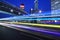 Rainbow overpass highway night scene