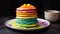 Rainbow pancakes, AI generative