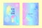 Rainbow Pastel Flow. Abstract Gradient Elements Music Flyers.