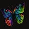 Rainbow pattern butterfly isolated white background it's designer choice best quality