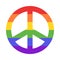 Rainbow peace sign