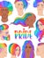 Rainbow people. LGBT poster design. Gay Pride. LGBTQ ad divercity concept. Isolated vector colorful illustration