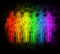 Rainbow people - rainbow silhouettes of human aura