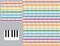 Rainbow piano horizontal display seamless pattern