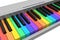 Rainbow piano keyboard