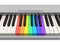 Rainbow piano keyboard