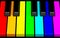 Rainbow piano keyboard