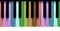 Rainbow piano keys