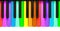 Rainbow piano keys