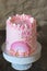 rainbow pink birthday cake