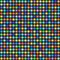 Rainbow polka dot pattern. Seamless vector background