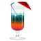 Rainbow popular cocktail