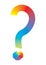 Rainbow question mark - vector