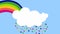 Rainbow rain cloud animation loop