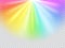 Rainbow rays or beams on transparent background