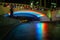 A rainbow reflecting on the Cheonggyecheon Stream at Gwangtonggyo Bridge