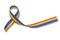 Rainbow ribbon awareness isolated on white background, clipping path: Symbolic color logo icon for equal rights in human love