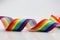 Rainbow ribbons symbolize gay and LGBT pride