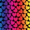 Rainbow romantic background with hearts