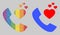 Rainbow Romantic phone Collage Icon of Spheres