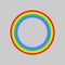 Rainbow round. rainbows circle isolated. Vector illustration