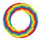 Rainbow round wheel circle, vector