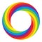 Rainbow round wheel circle, vector