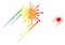 Rainbow Rush Covid Virus Mosaic Icon of Spheres