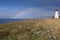 Rainbow at Seacow Head lighthouse, Prince Edward Island